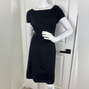 White House Black Market Black Sheath Midi Dress. A31